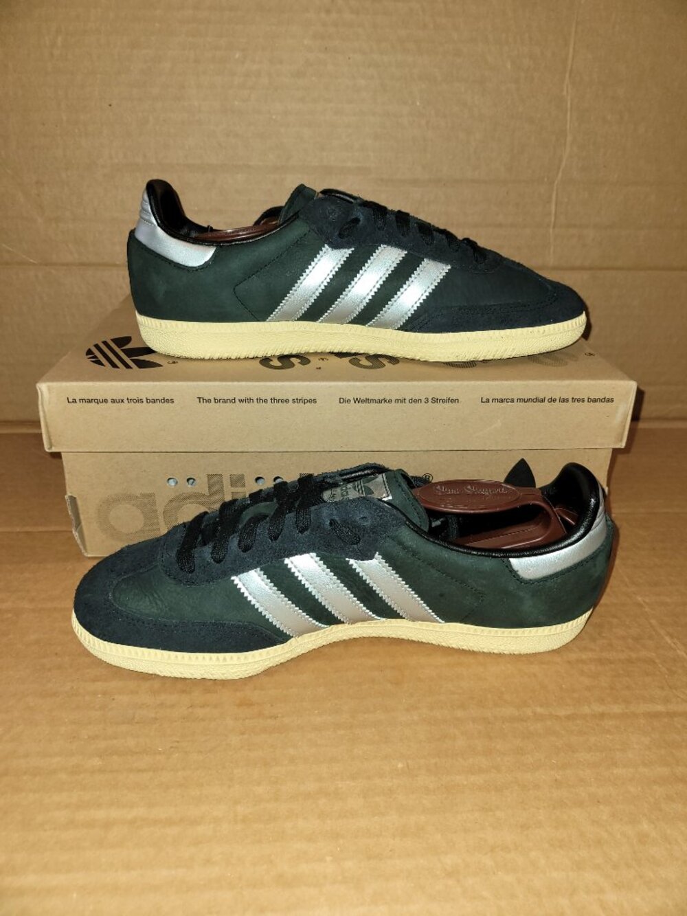 Adidas Originals Women's Black/Silver/Yellow Samba OG Sneakers IE8128 Size 8.5 - Picture 10 of 16